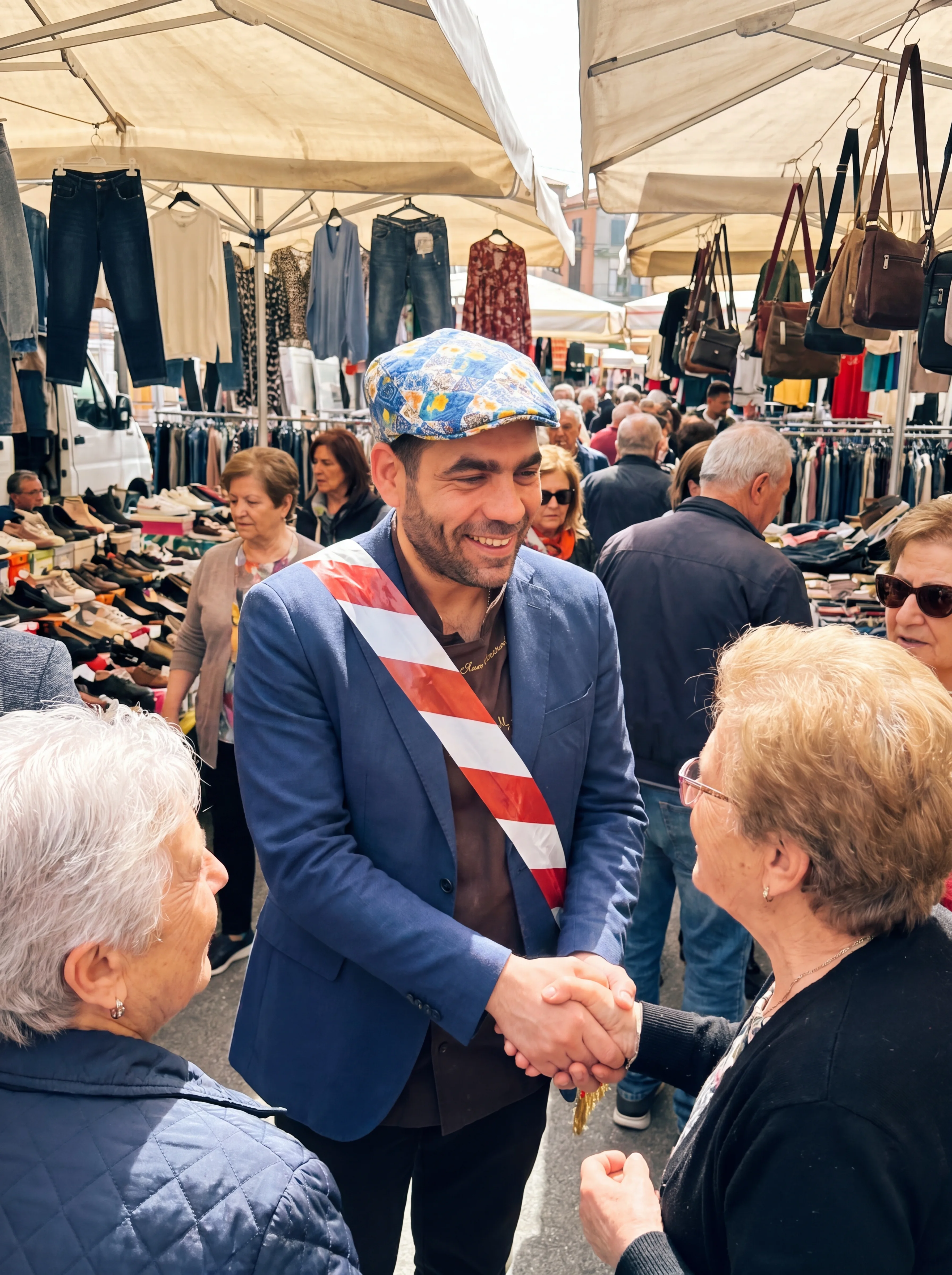 Don Ivan tra i cittadini di Enna